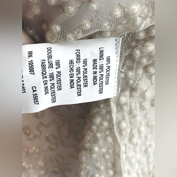 SHEER PEARL SHRUG BOLERO RETRO VINTAGE MARINA SMALL ILLUSION MESH LACE CREAM - Picture 14 of 16